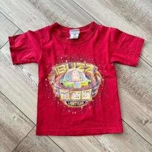 Vintage Disney Toy Story Buzz Lightyear Red T-Shirt Kids XX-Small